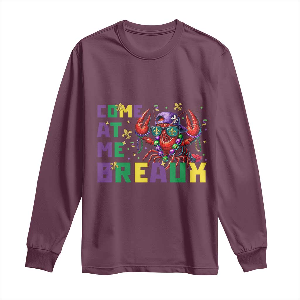 Mardi Gras Crawfish Long Sleeve Shirt Come At Me Breaux