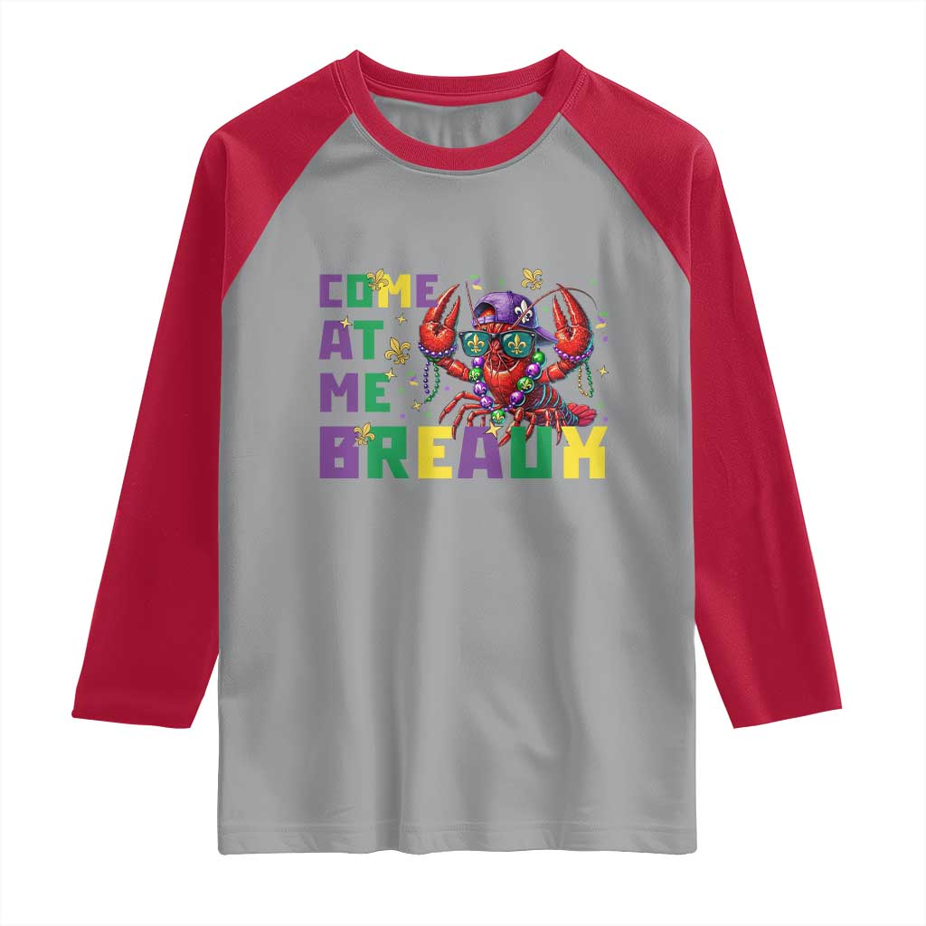 Mardi Gras Crawfish Raglan Shirt Come At Me Breaux