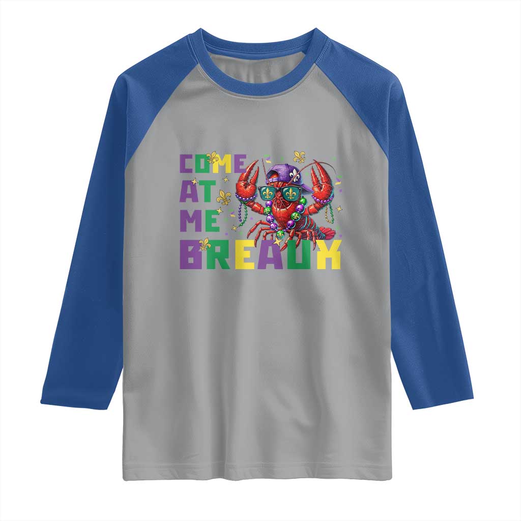 Mardi Gras Crawfish Raglan Shirt Come At Me Breaux