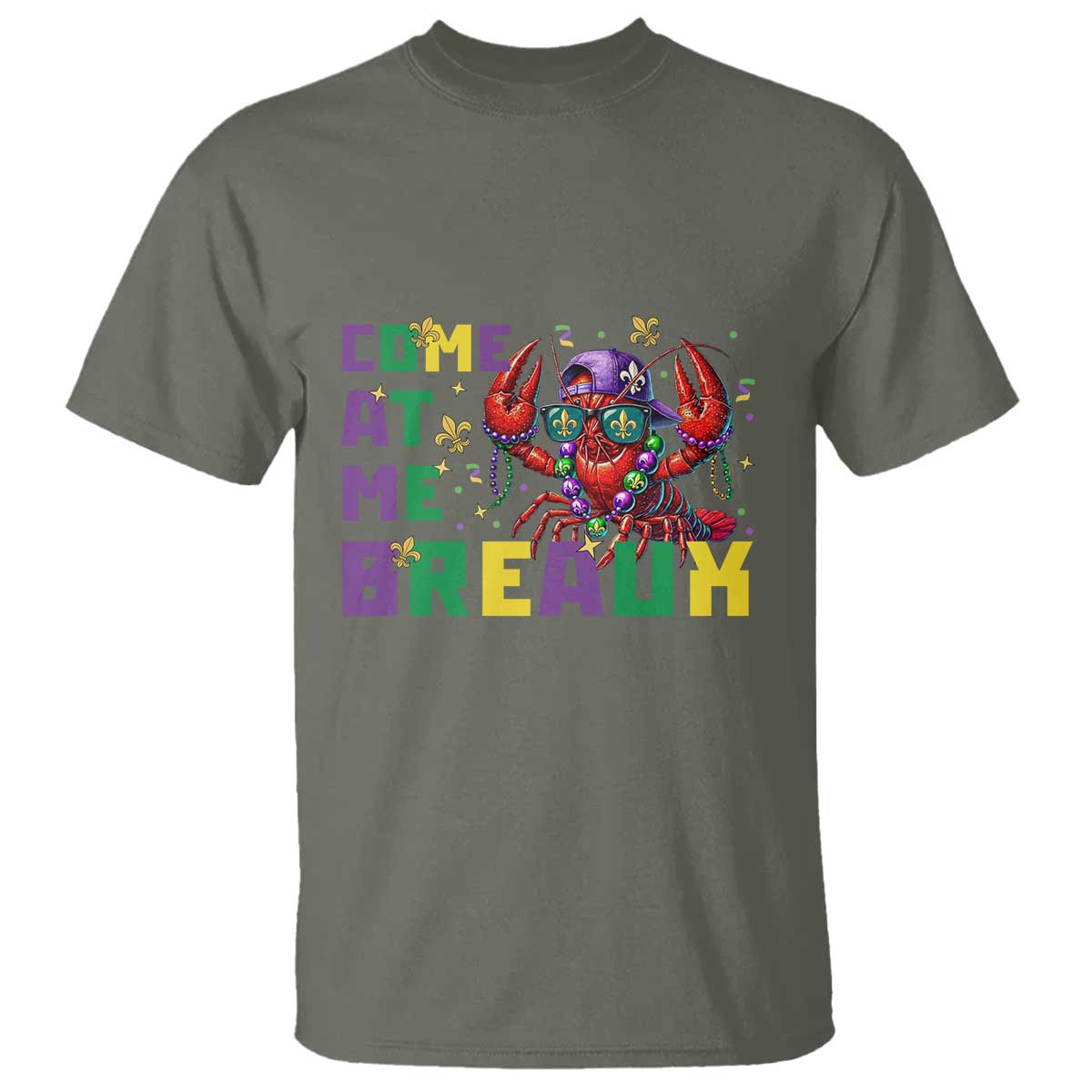 Mardi Gras Crawfish T Shirt Come At Me Breaux