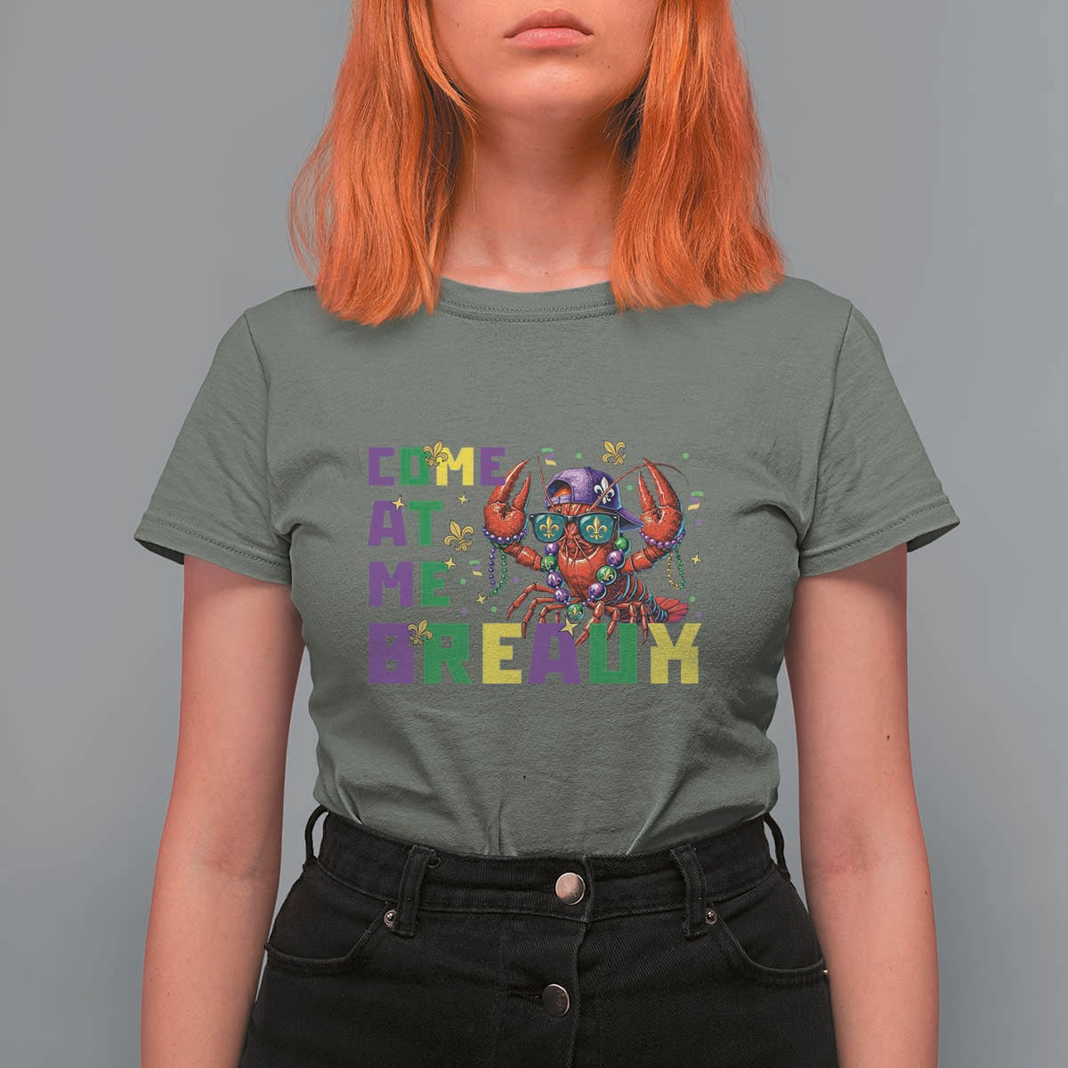 Mardi Gras Crawfish T Shirt For Women Come At Me Breaux