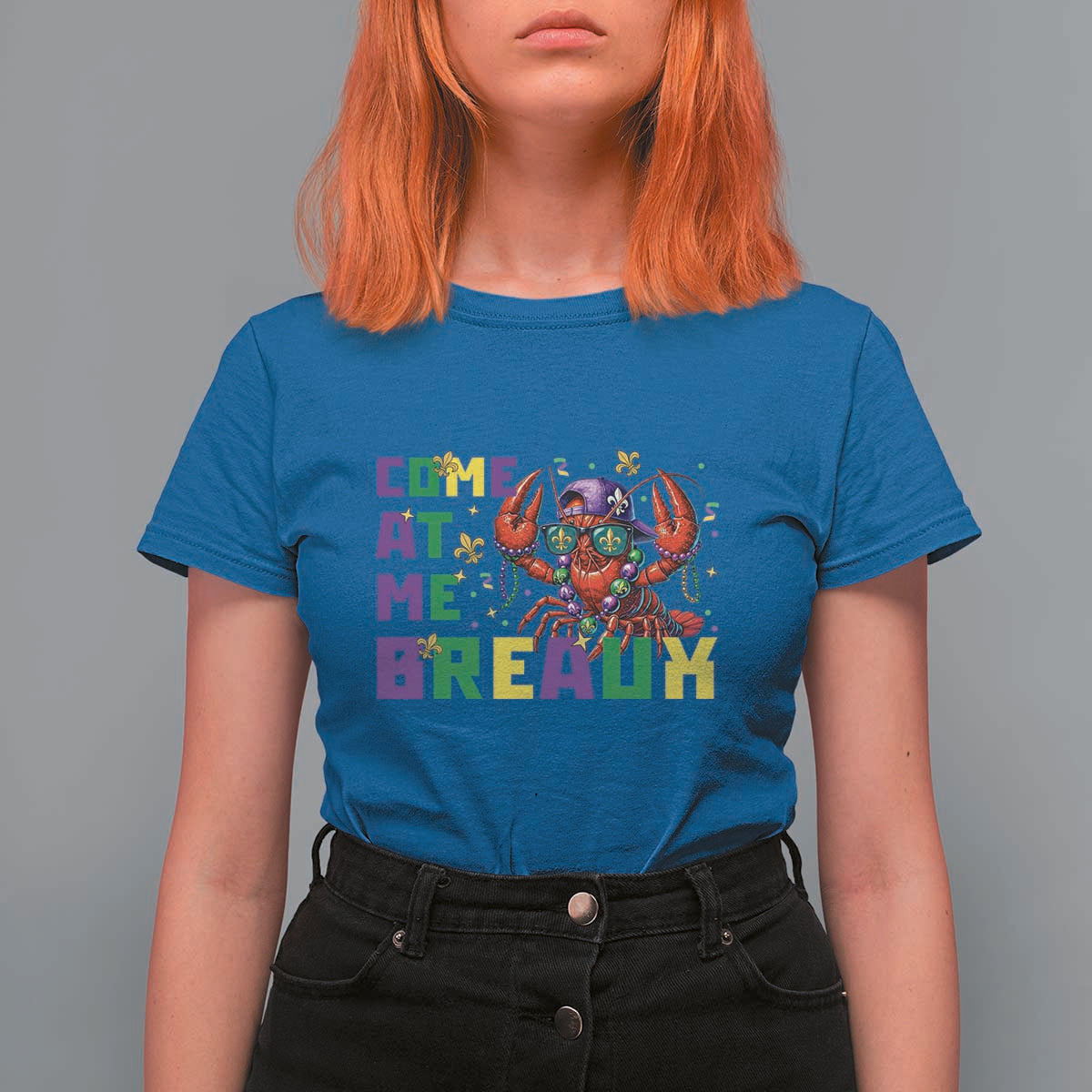 Mardi Gras Crawfish T Shirt For Women Come At Me Breaux