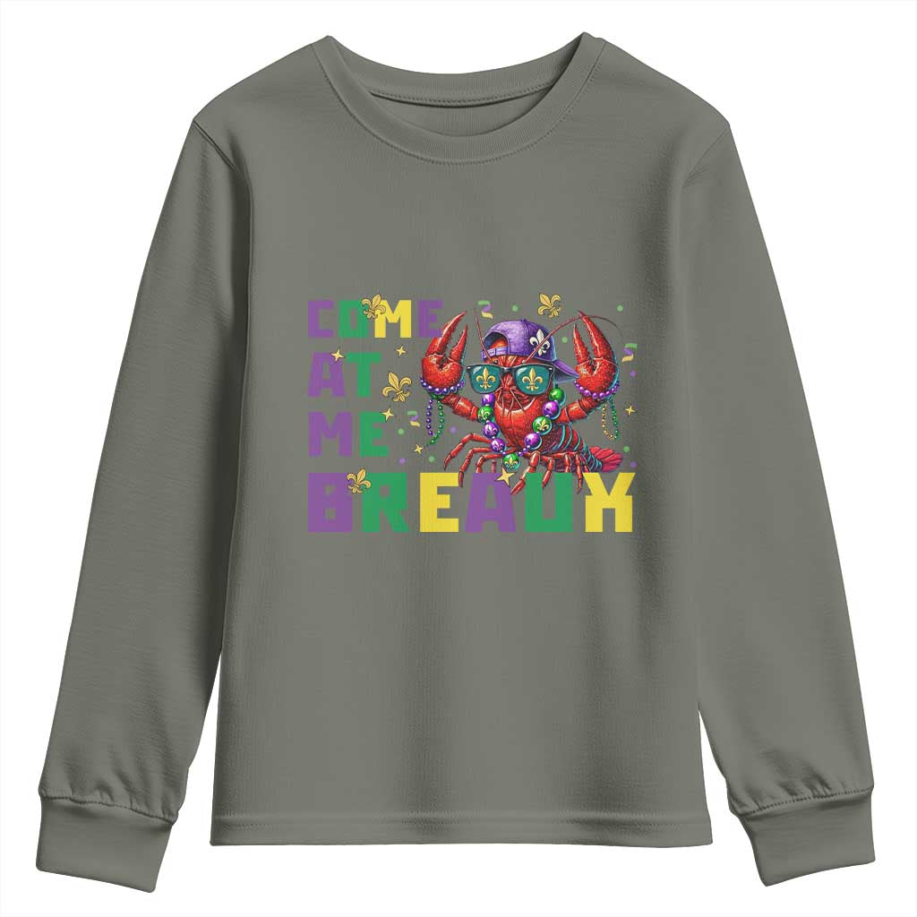 Mardi Gras Crawfish Youth Sweatshirt Come At Me Breaux