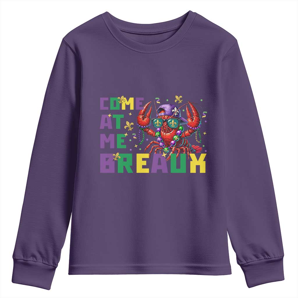 Mardi Gras Crawfish Youth Sweatshirt Come At Me Breaux