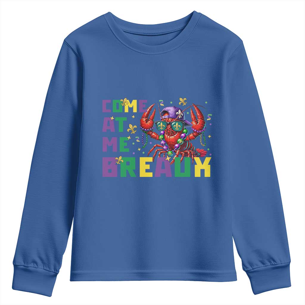 Mardi Gras Crawfish Youth Sweatshirt Come At Me Breaux