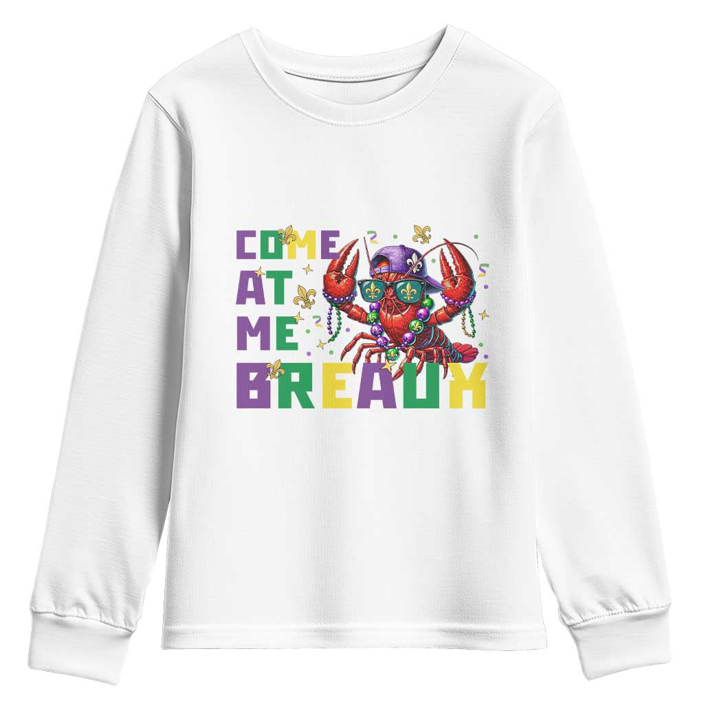 Mardi Gras Crawfish Youth Sweatshirt Come At Me Breaux