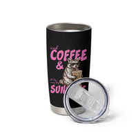 Iced Coffee and Sunshine Tumbler Cup Funny Raccoon Summer Coffee Lover Gift