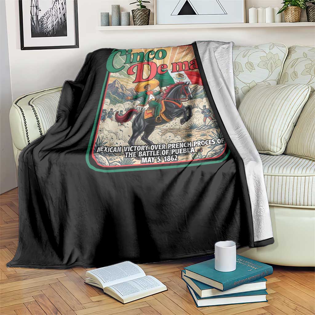 Cinco de Mayo Battle of Puebla Throw Blanket Mexican Victory History 1862