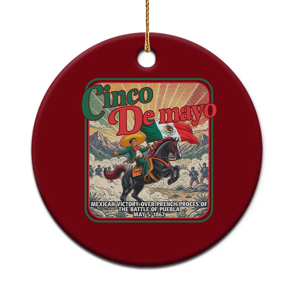 Cinco de Mayo Battle of Puebla Ceramic Ornament Mexican Victory History 1862