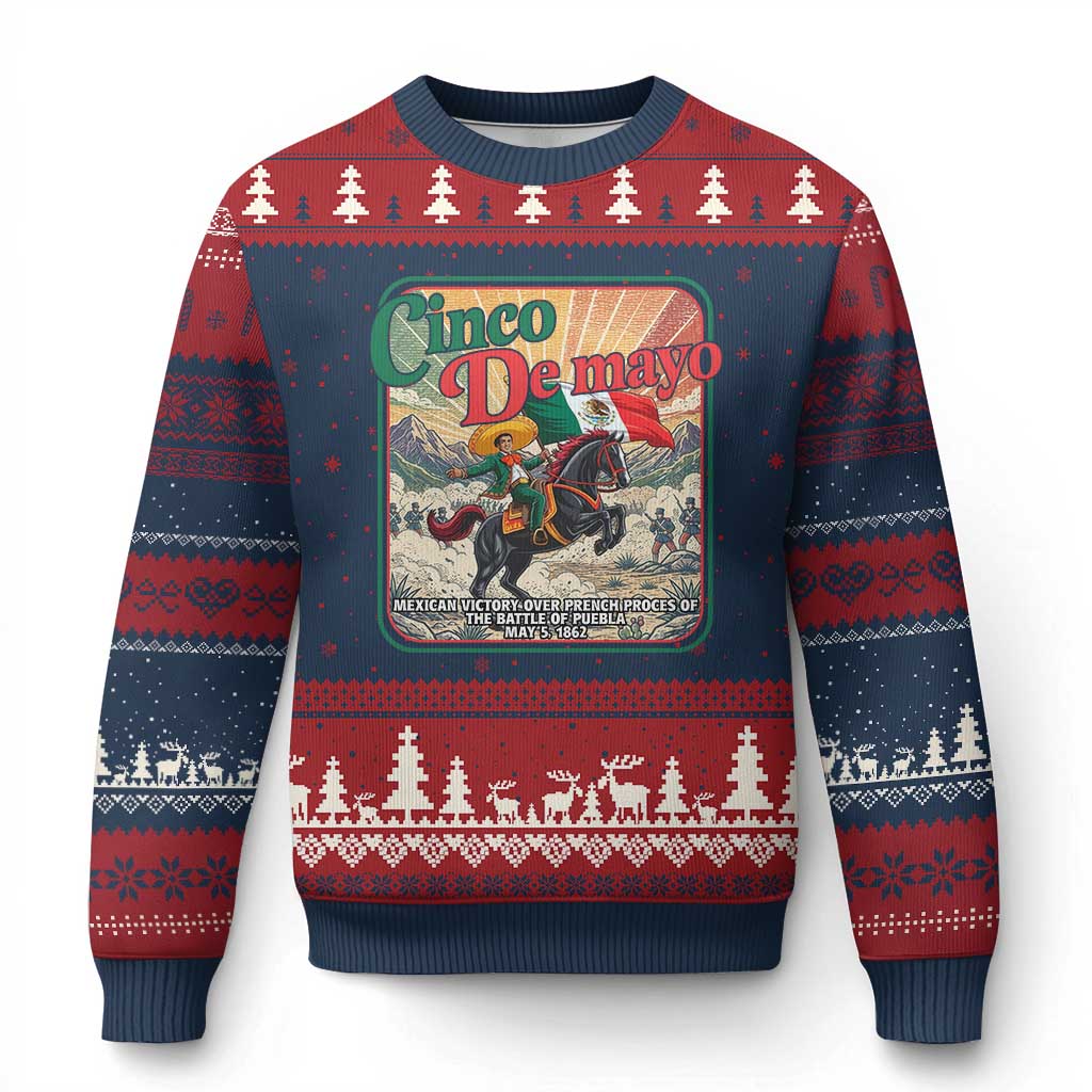 Cinco de Mayo Battle of Puebla Ugly Christmas Sweater Mexican Victory History 1862