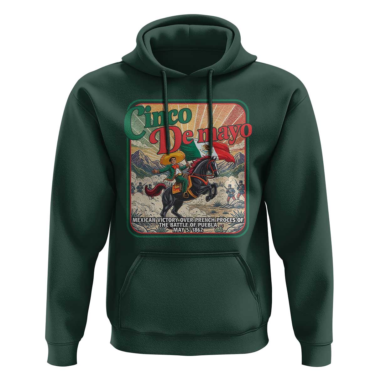 Cinco de Mayo Battle of Puebla Hoodie Mexican Victory History 1862