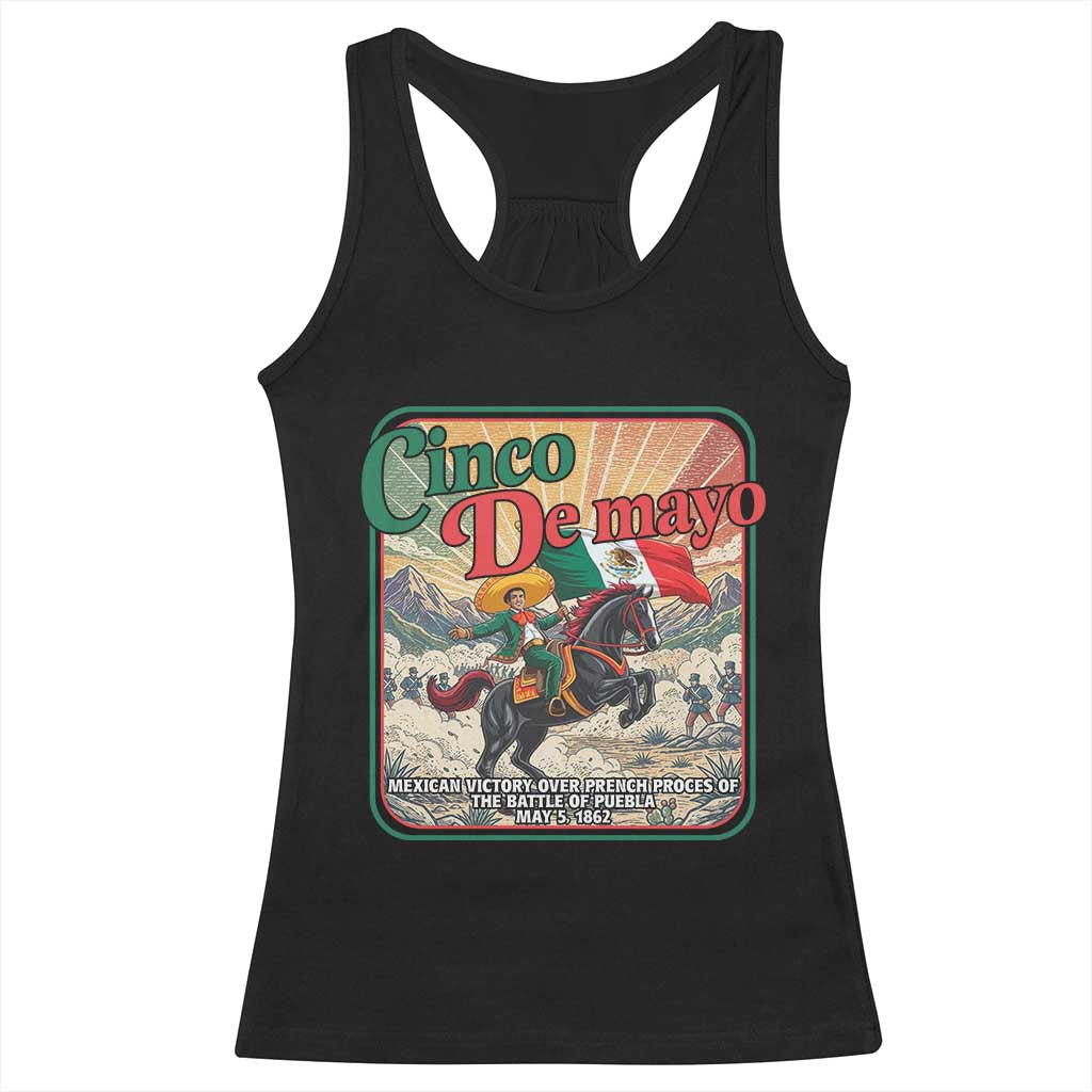 Cinco de Mayo Battle of Puebla Racerback Tank Top Mexican Victory History 1862