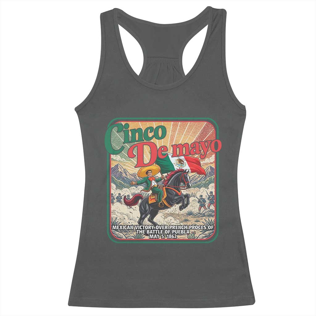 Cinco de Mayo Battle of Puebla Racerback Tank Top Mexican Victory History 1862