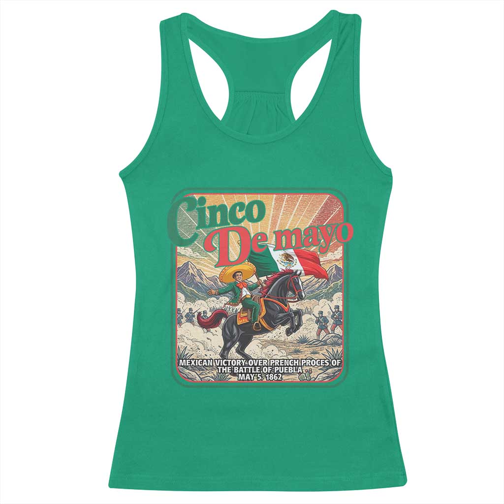 Cinco de Mayo Battle of Puebla Racerback Tank Top Mexican Victory History 1862