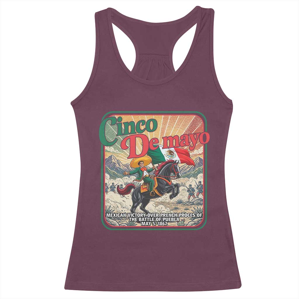 Cinco de Mayo Battle of Puebla Racerback Tank Top Mexican Victory History 1862
