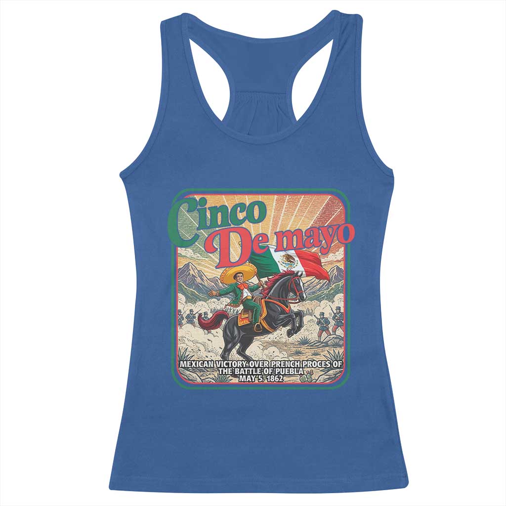 Cinco de Mayo Battle of Puebla Racerback Tank Top Mexican Victory History 1862
