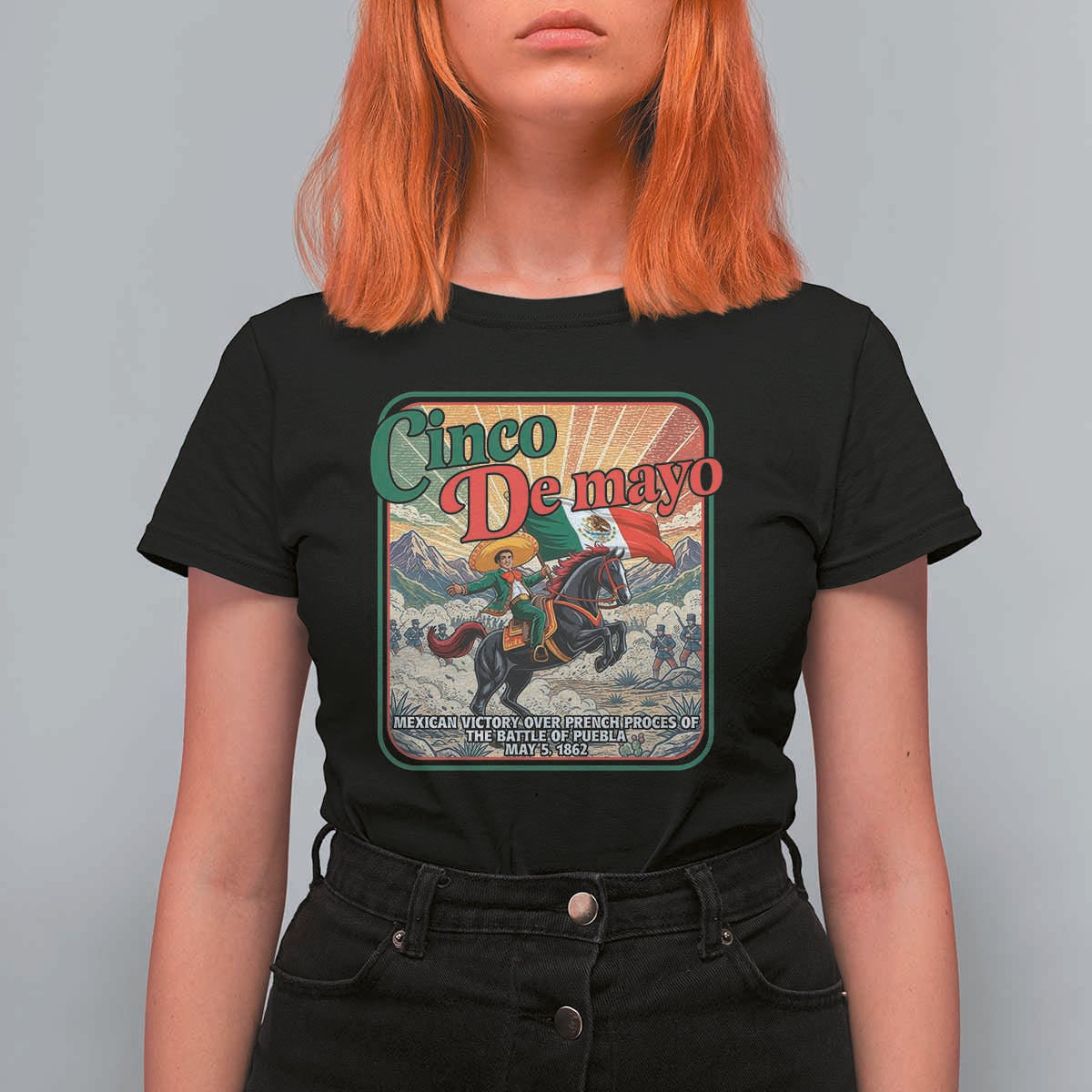 Cinco de Mayo Battle of Puebla T Shirt For Women Mexican Victory History 1862