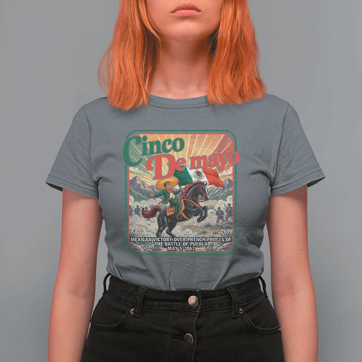 Cinco de Mayo Battle of Puebla T Shirt For Women Mexican Victory History 1862