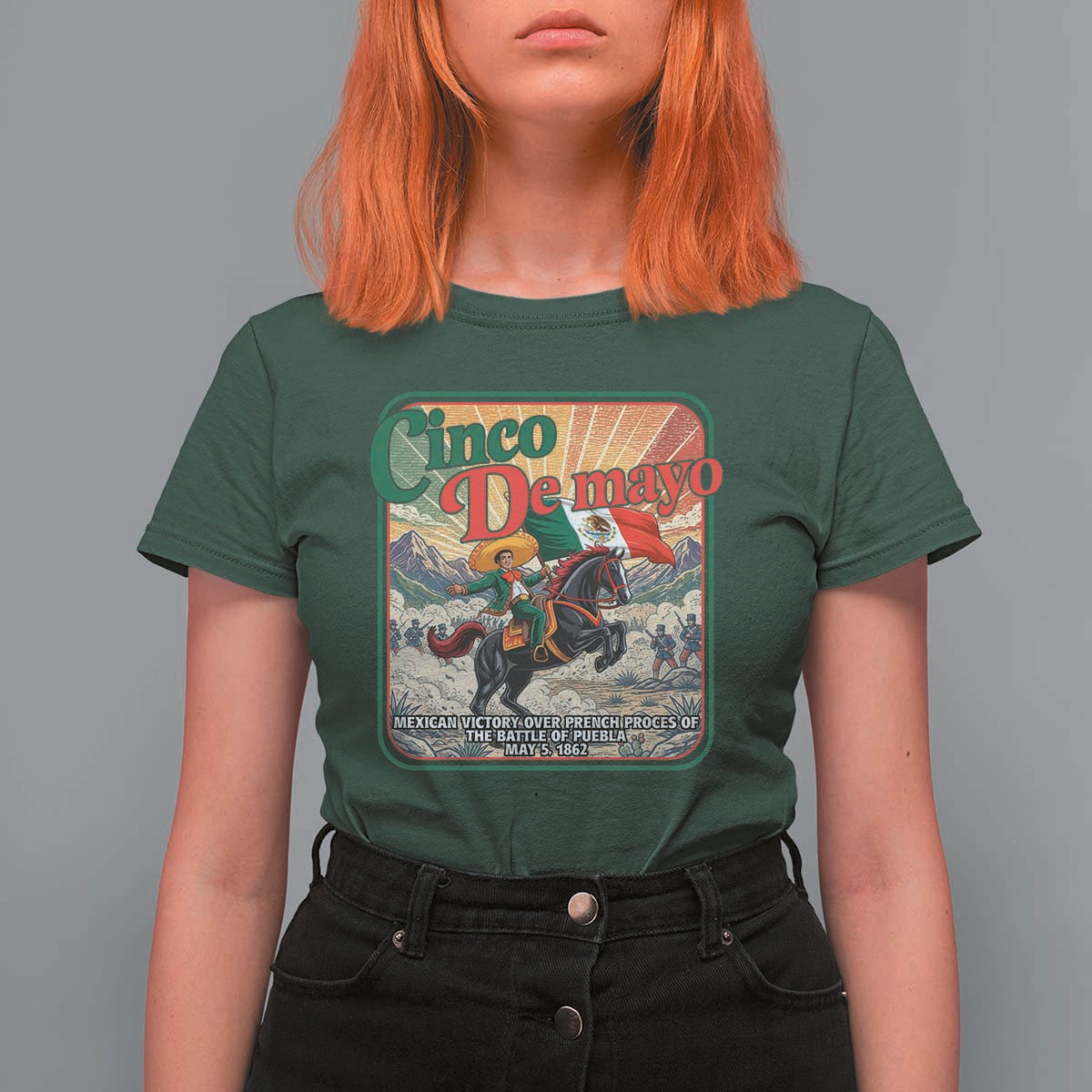 Cinco de Mayo Battle of Puebla T Shirt For Women Mexican Victory History 1862