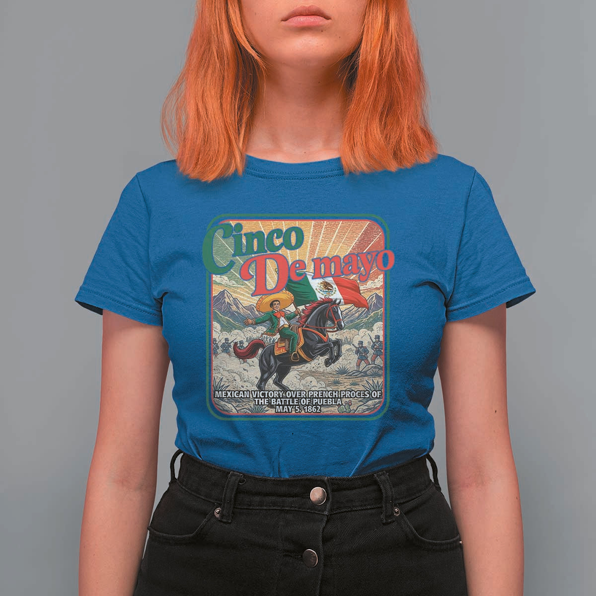 Cinco de Mayo Battle of Puebla T Shirt For Women Mexican Victory History 1862