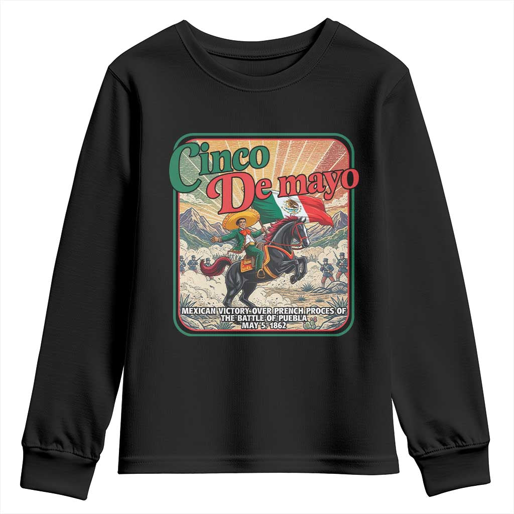 Cinco de Mayo Battle of Puebla Youth Sweatshirt Mexican Victory History 1862