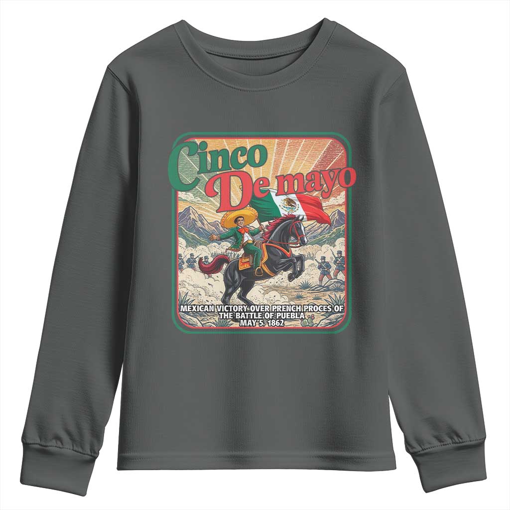 Cinco de Mayo Battle of Puebla Youth Sweatshirt Mexican Victory History 1862