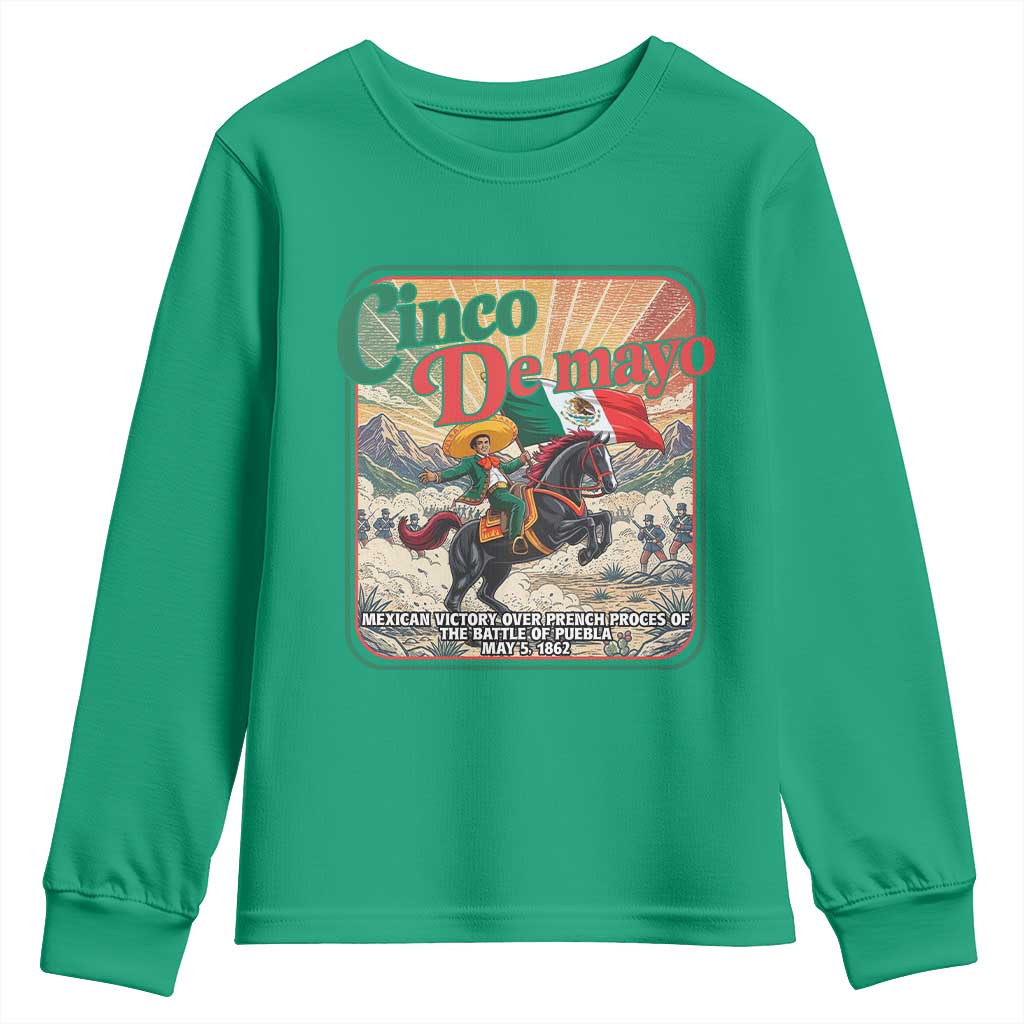 Cinco de Mayo Battle of Puebla Youth Sweatshirt Mexican Victory History 1862
