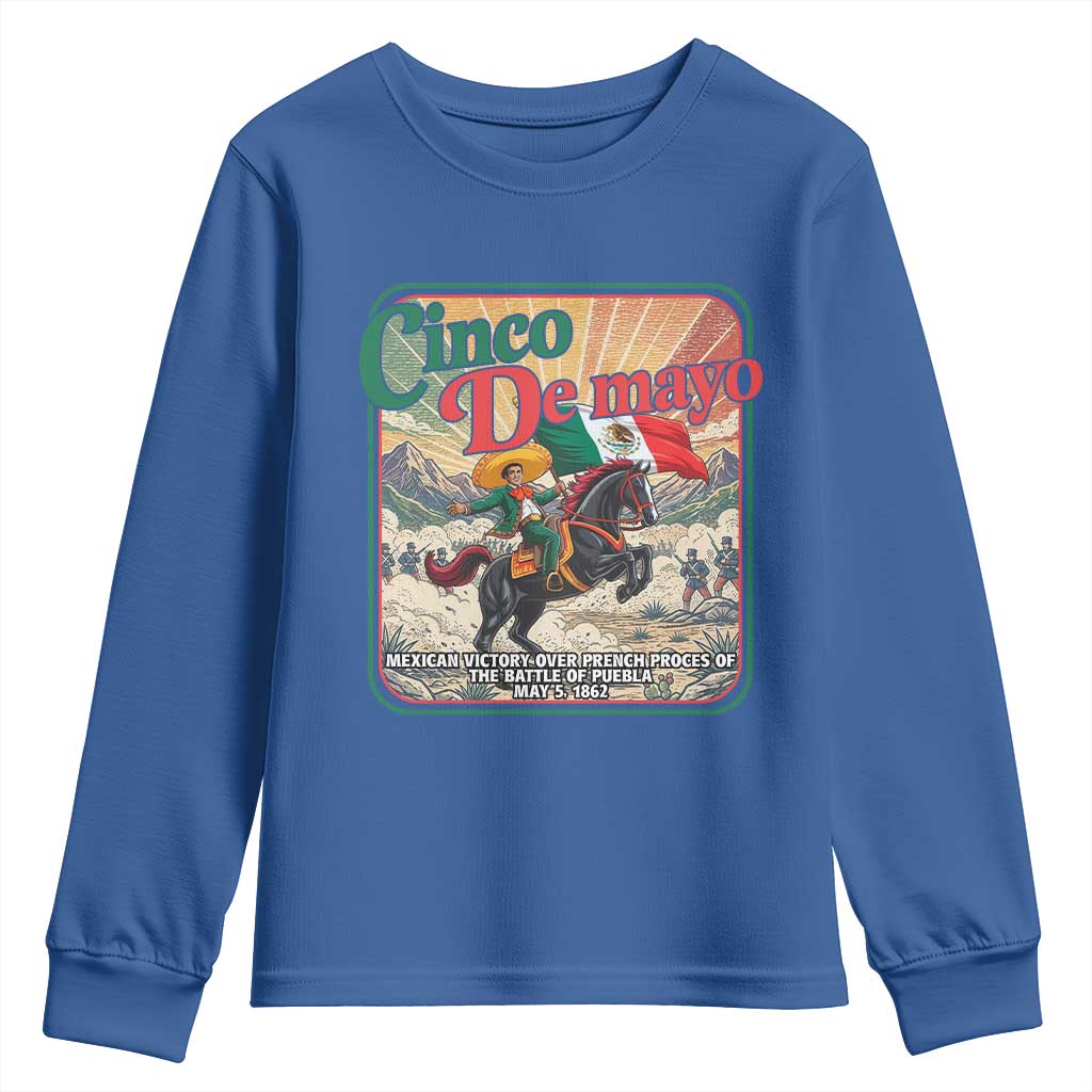 Cinco de Mayo Battle of Puebla Youth Sweatshirt Mexican Victory History 1862