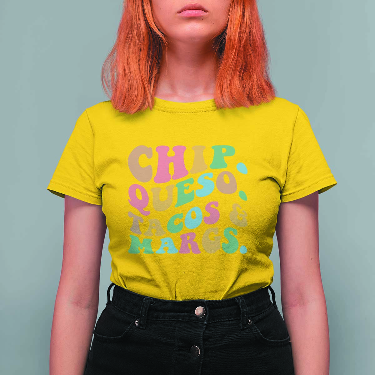 Chips Queso Tacos & Margs T Shirt For Women Cinco De Mayo Mexican Food Margarita Lover