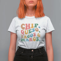 Chips Queso Tacos & Margs T Shirt For Women Cinco De Mayo Mexican Food Margarita Lover
