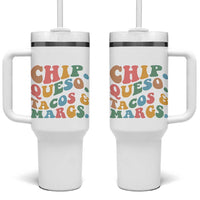 Chips Queso Tacos & Margs Tumbler With Handle Cinco De Mayo Mexican Food Margarita Lover