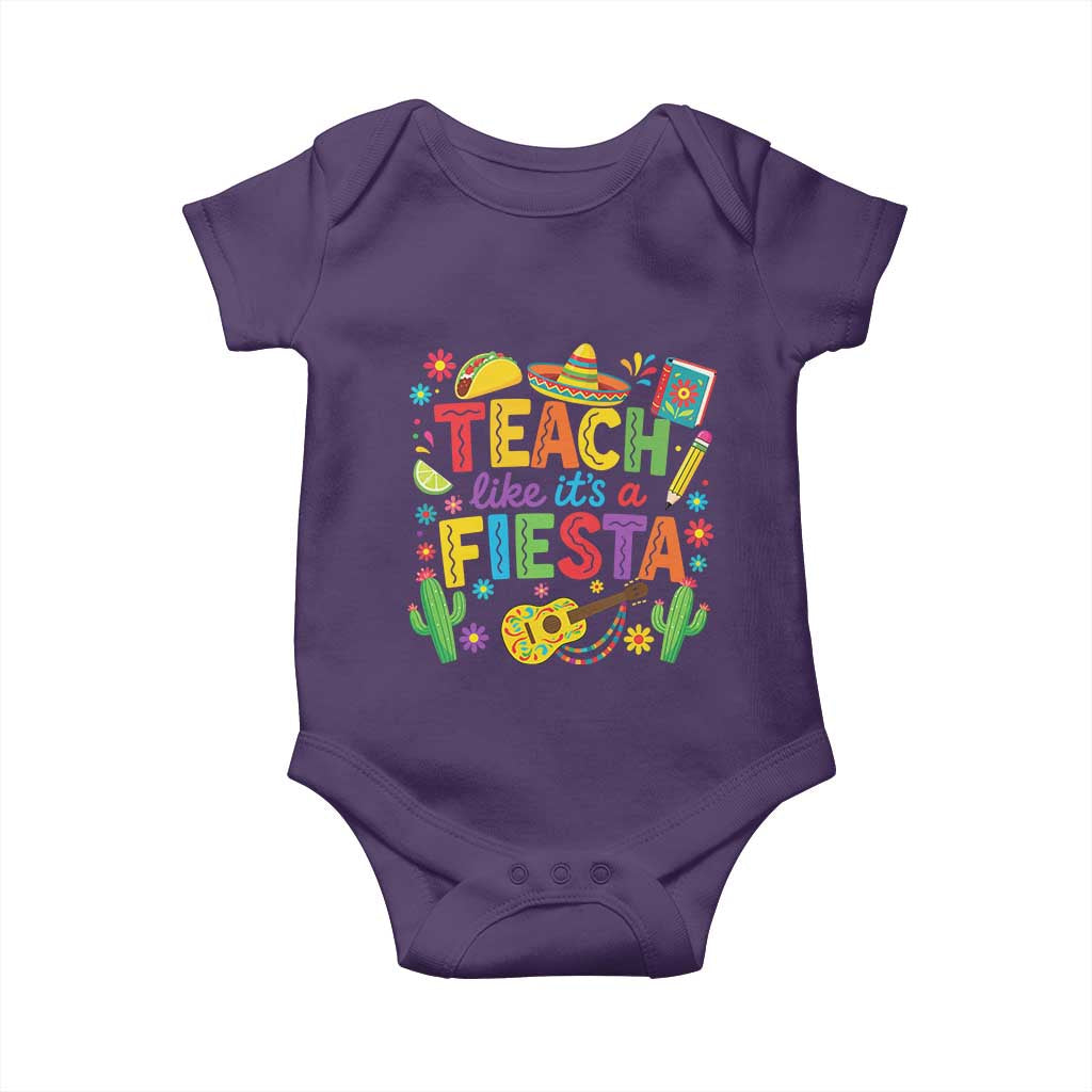 Cinco De Mayo Teacher Baby Onesie Teach Like Its A Fiesta