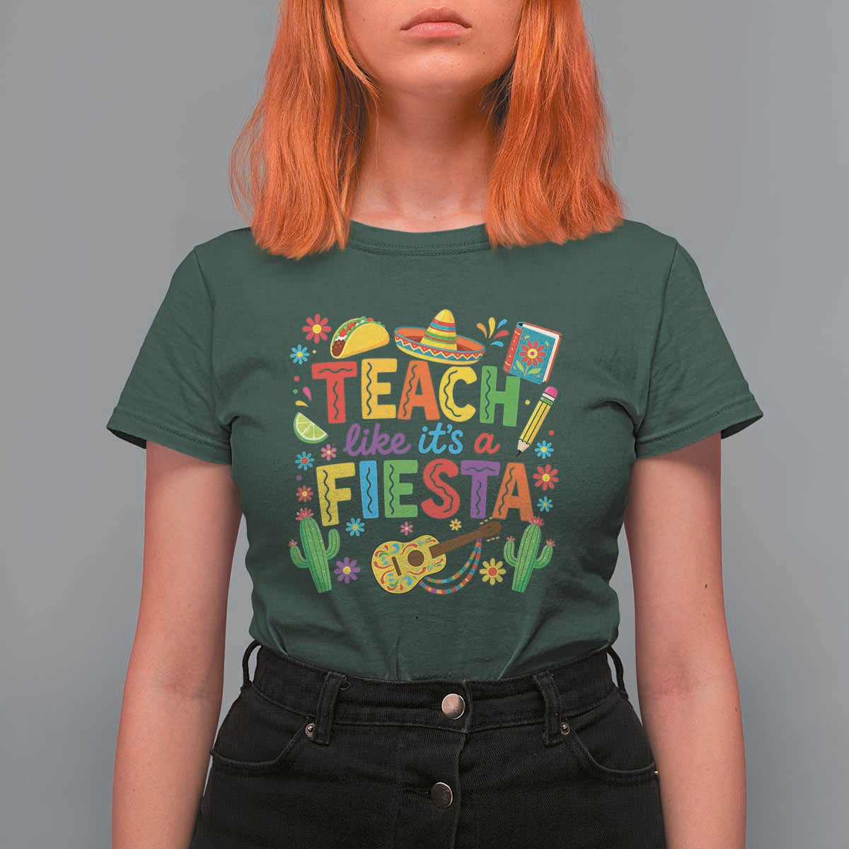 Cinco De Mayo Teacher T Shirt For Women Teach Like Its A Fiesta