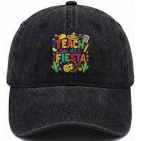 Cinco De Mayo Teacher Washed Cotton Baseball Cap Teach Like Its A Fiesta