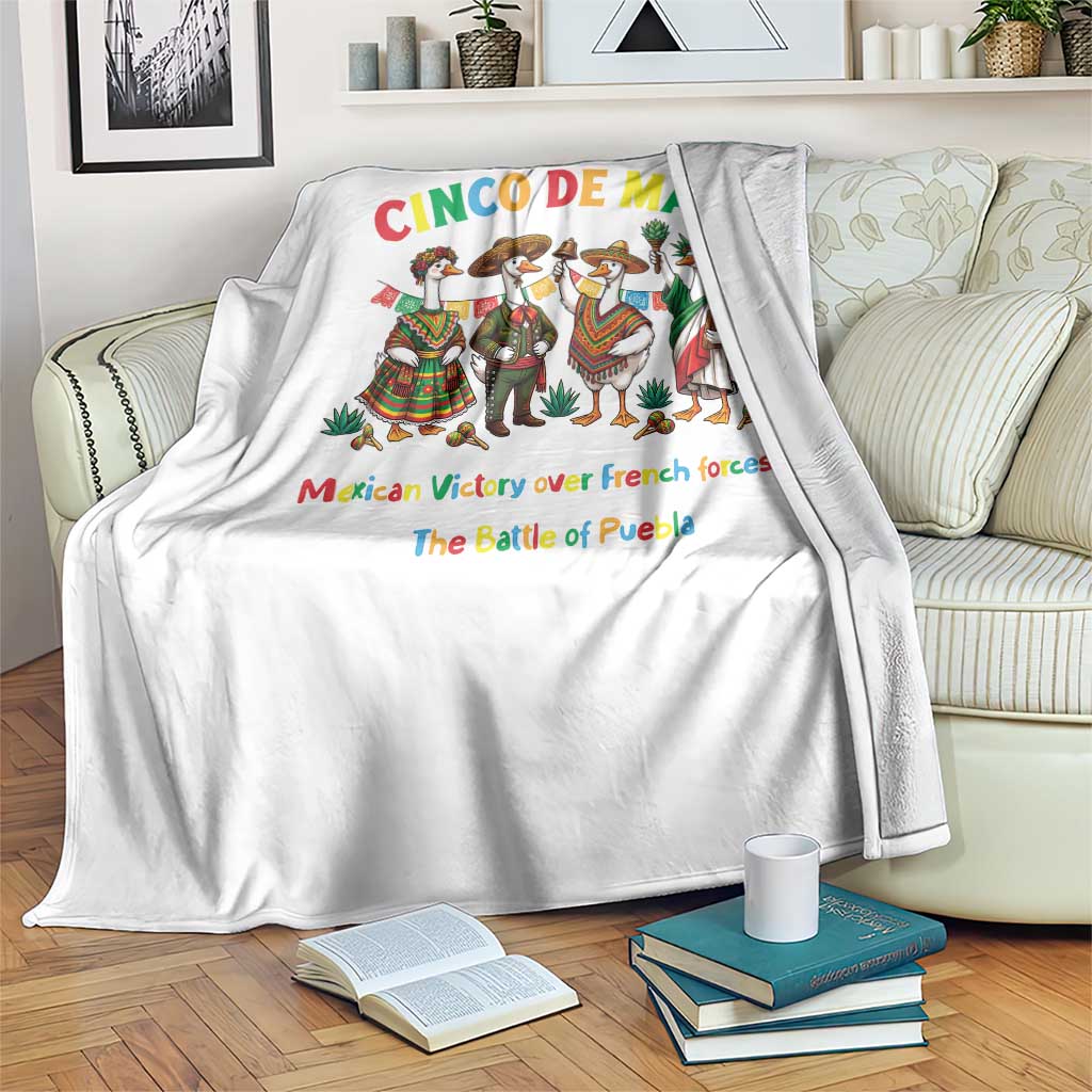 Cinco de Mayo Mexican Victory Throw Blanket Silly Goose Festive Heritage Puebla Battle 1862
