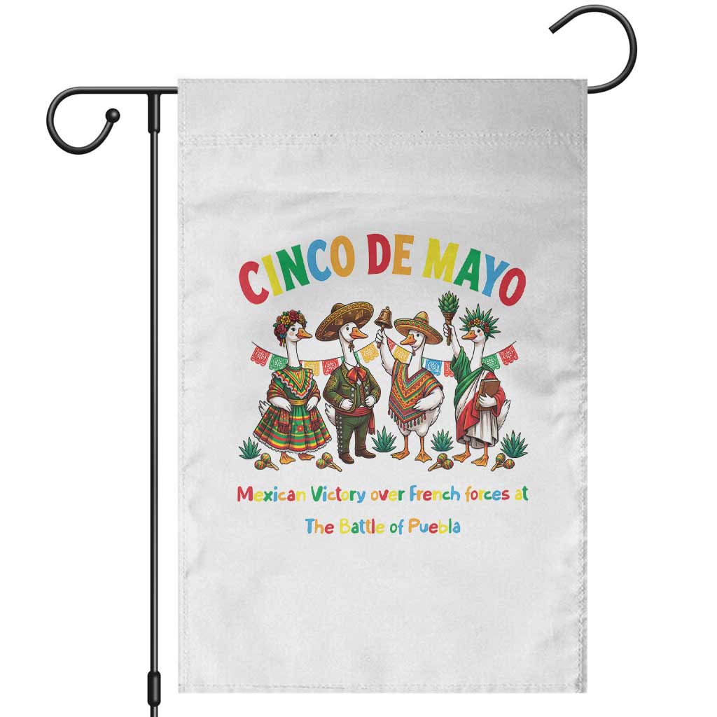 Cinco de Mayo Mexican Victory Garden Flag Silly Goose Festive Heritage Puebla Battle 1862