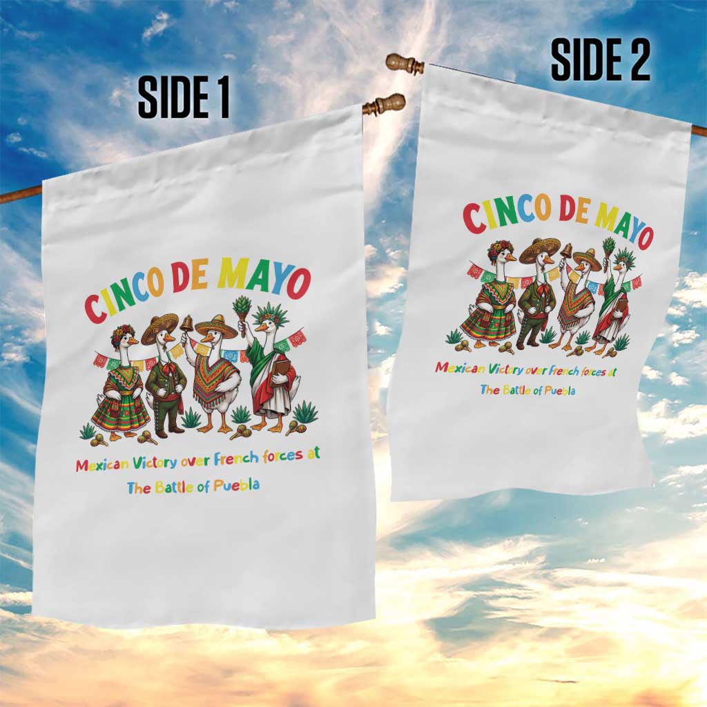 Cinco de Mayo Mexican Victory Garden Flag Silly Goose Festive Heritage Puebla Battle 1862