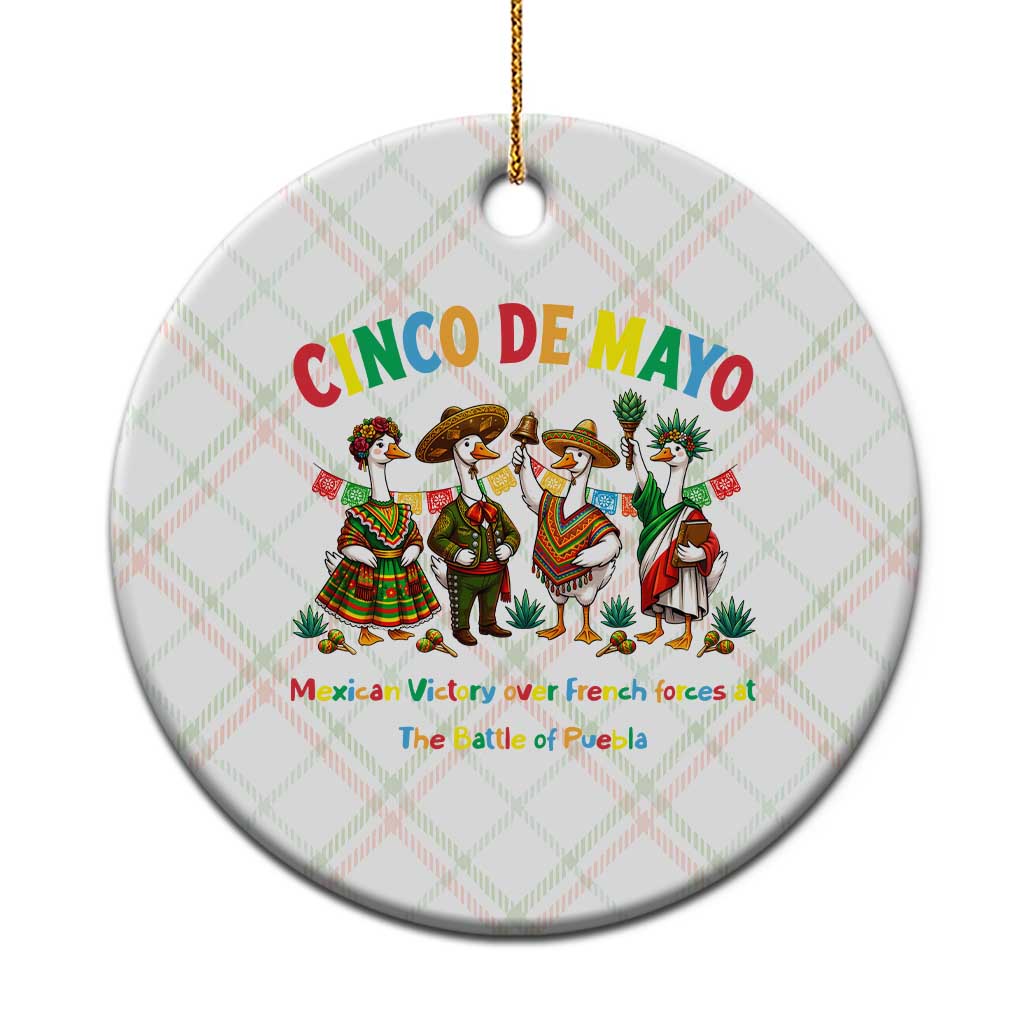Cinco de Mayo Mexican Victory Ceramic Ornament Silly Goose Festive Heritage Puebla Battle 1862