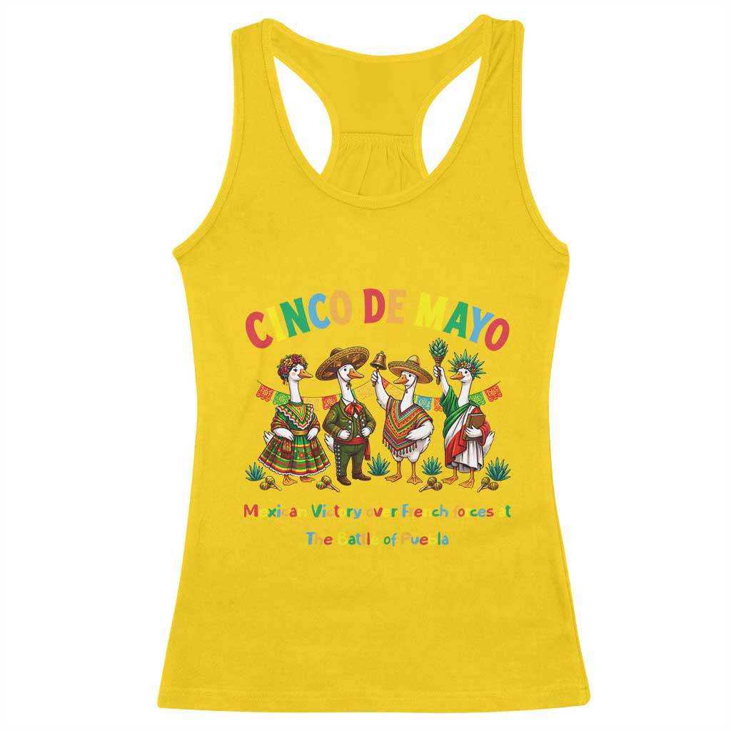 Cinco de Mayo Mexican Victory Racerback Tank Top Silly Goose Festive Heritage Puebla Battle 1862