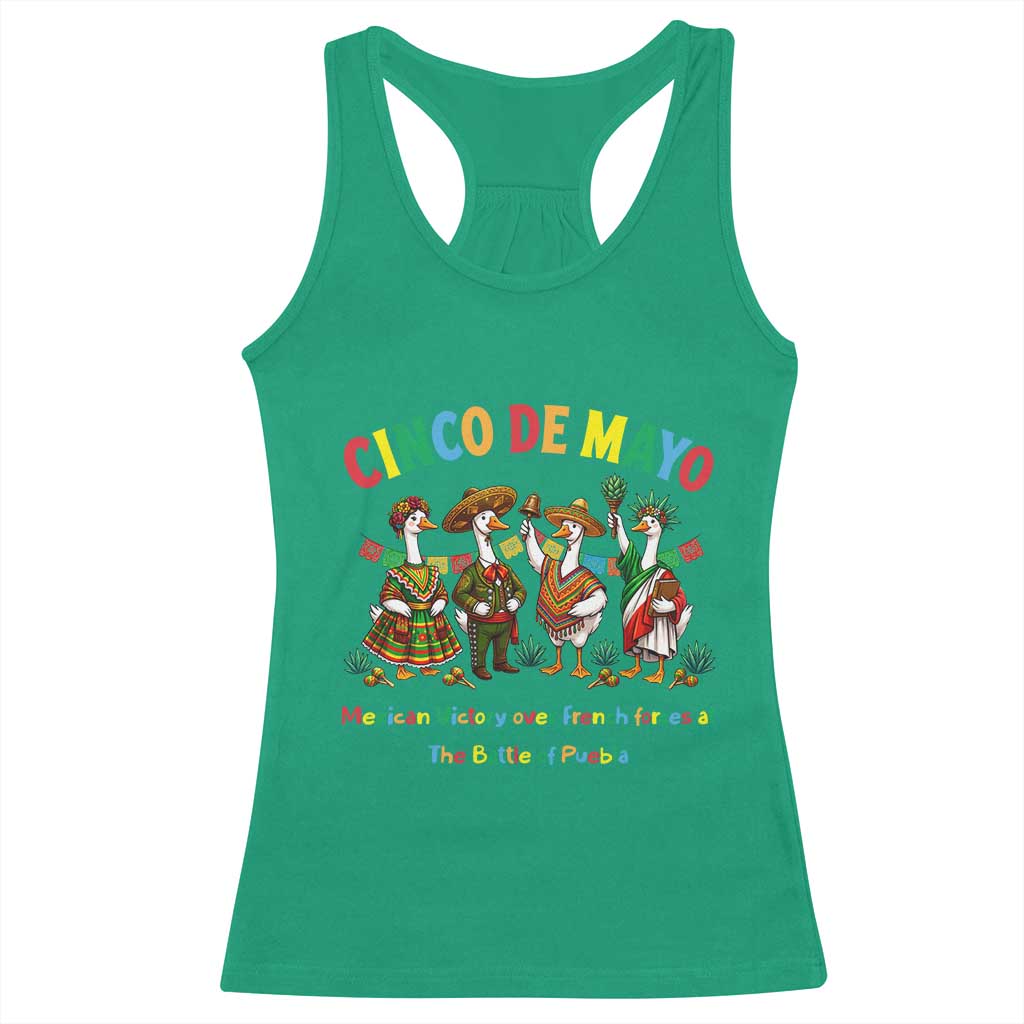 Cinco de Mayo Mexican Victory Racerback Tank Top Silly Goose Festive Heritage Puebla Battle 1862