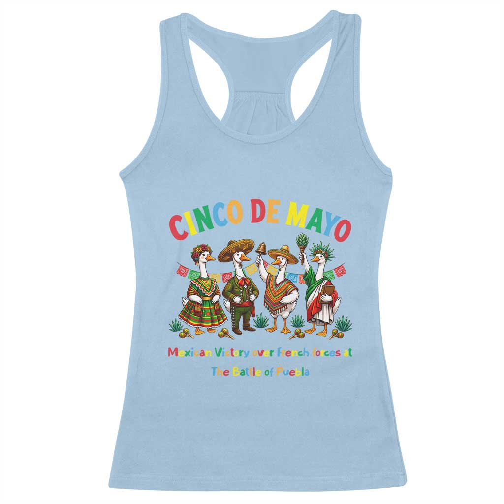 Cinco de Mayo Mexican Victory Racerback Tank Top Silly Goose Festive Heritage Puebla Battle 1862