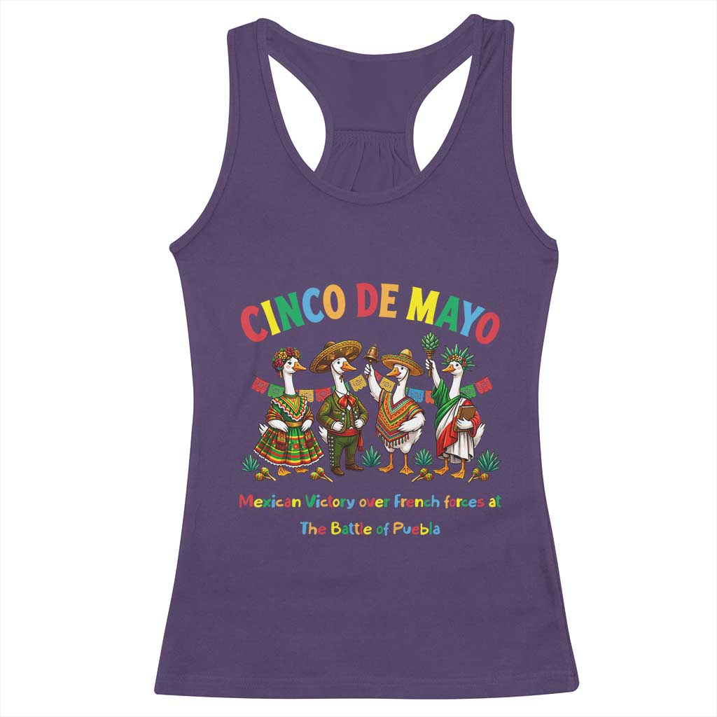 Cinco de Mayo Mexican Victory Racerback Tank Top Silly Goose Festive Heritage Puebla Battle 1862