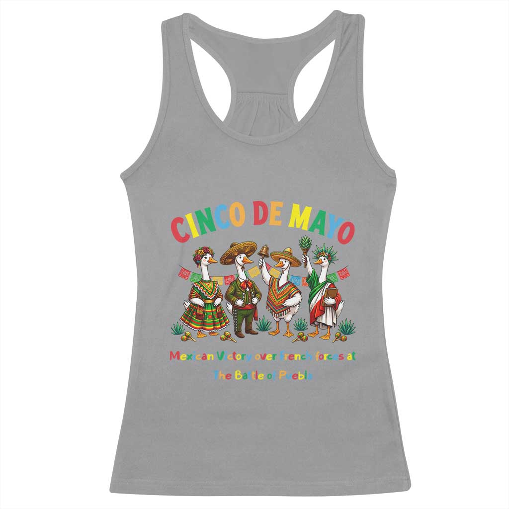 Cinco de Mayo Mexican Victory Racerback Tank Top Silly Goose Festive Heritage Puebla Battle 1862