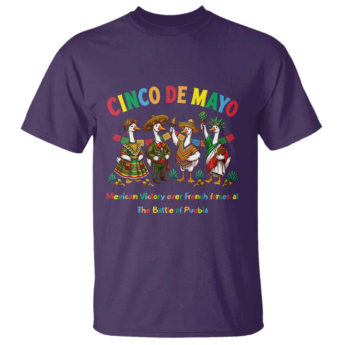 Cinco de Mayo Mexican Victory T Shirt Silly Goose Festive Heritage Puebla Battle 1862