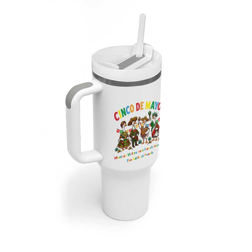 Cinco de Mayo Mexican Victory Tumbler With Handle Silly Goose Festive Heritage Puebla Battle 1862