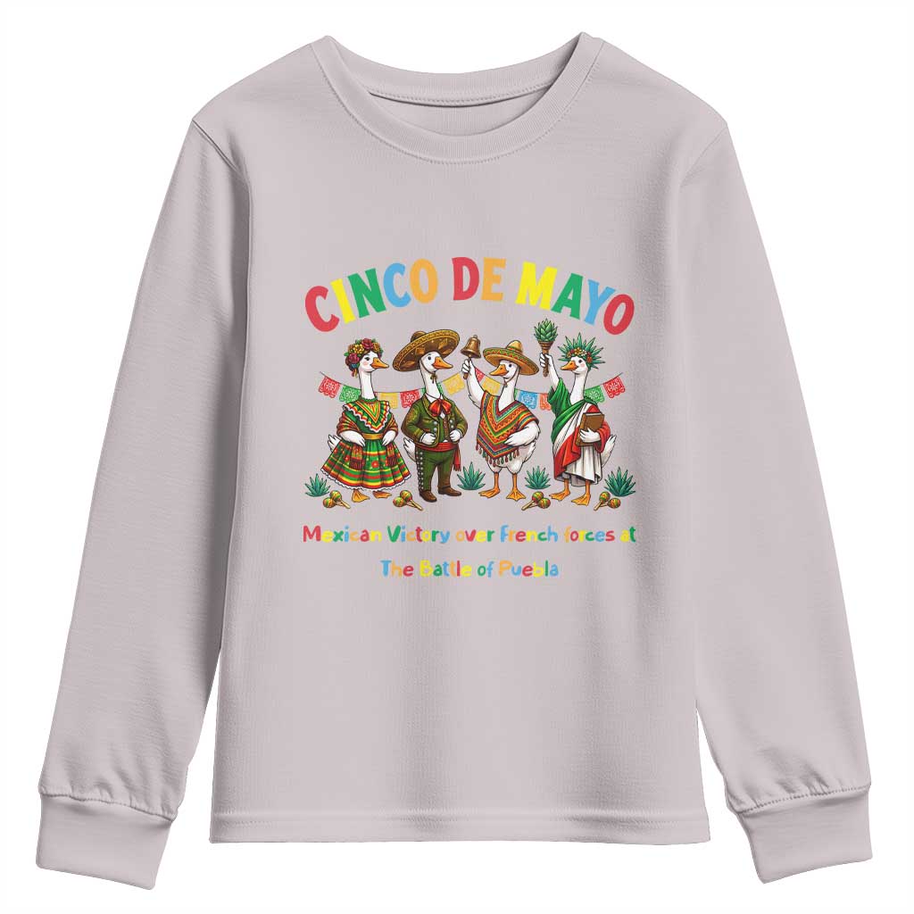 Cinco de Mayo Mexican Victory Youth Sweatshirt Silly Goose Festive Heritage Puebla Battle 1862