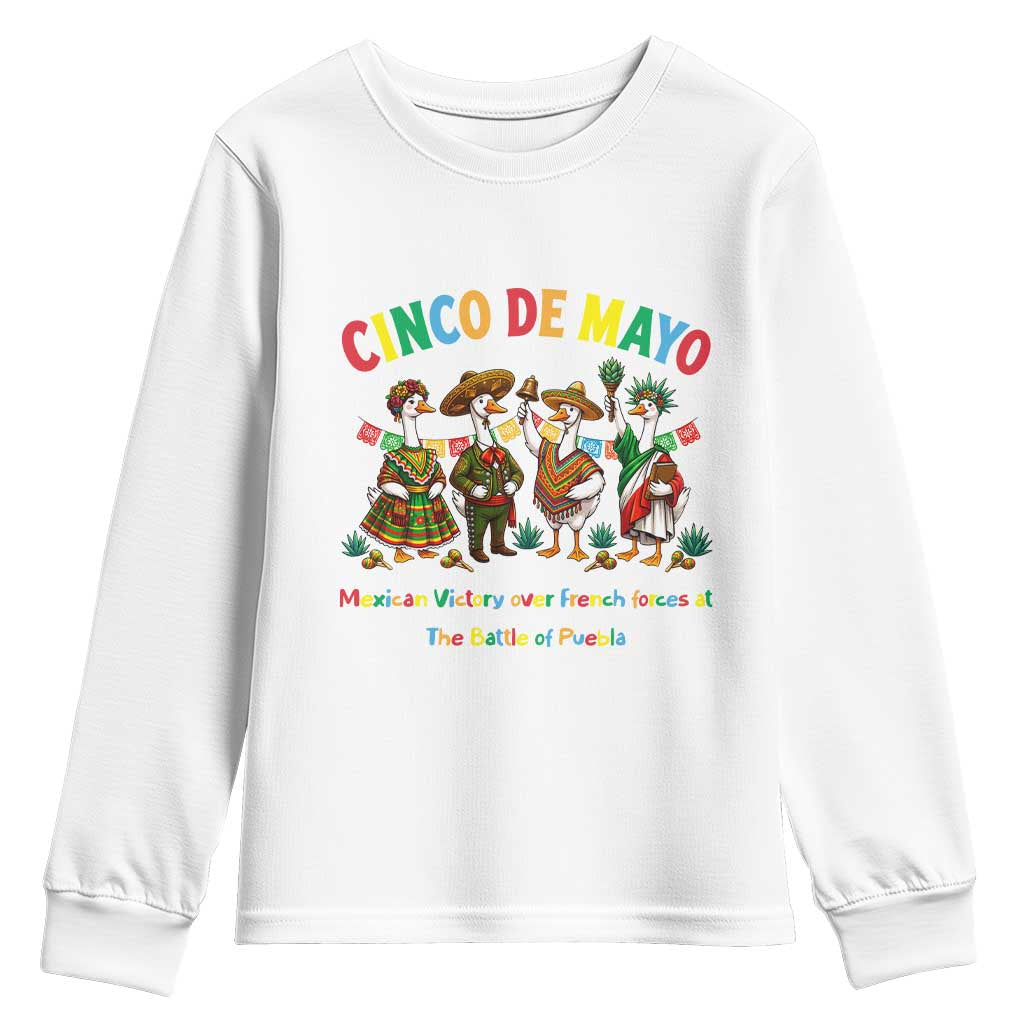 Cinco de Mayo Mexican Victory Youth Sweatshirt Silly Goose Festive Heritage Puebla Battle 1862