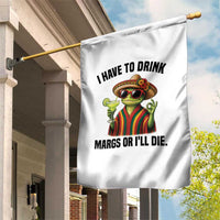 Cinco De Drinko Margarita Garden Flag Funny Drinking Lizard Cinco De Mayo Fiesta
