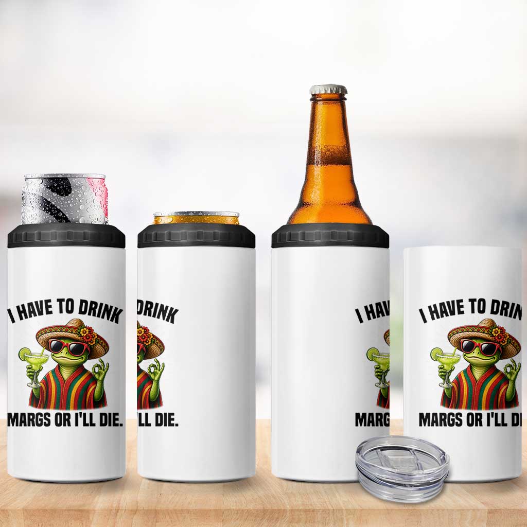 Cinco De Drinko Margarita 4 in 1 Can Cooler Tumbler Funny Drinking Lizard Cinco De Mayo Fiesta