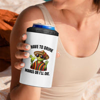 Cinco De Drinko Margarita 4 in 1 Can Cooler Tumbler Funny Drinking Lizard Cinco De Mayo Fiesta